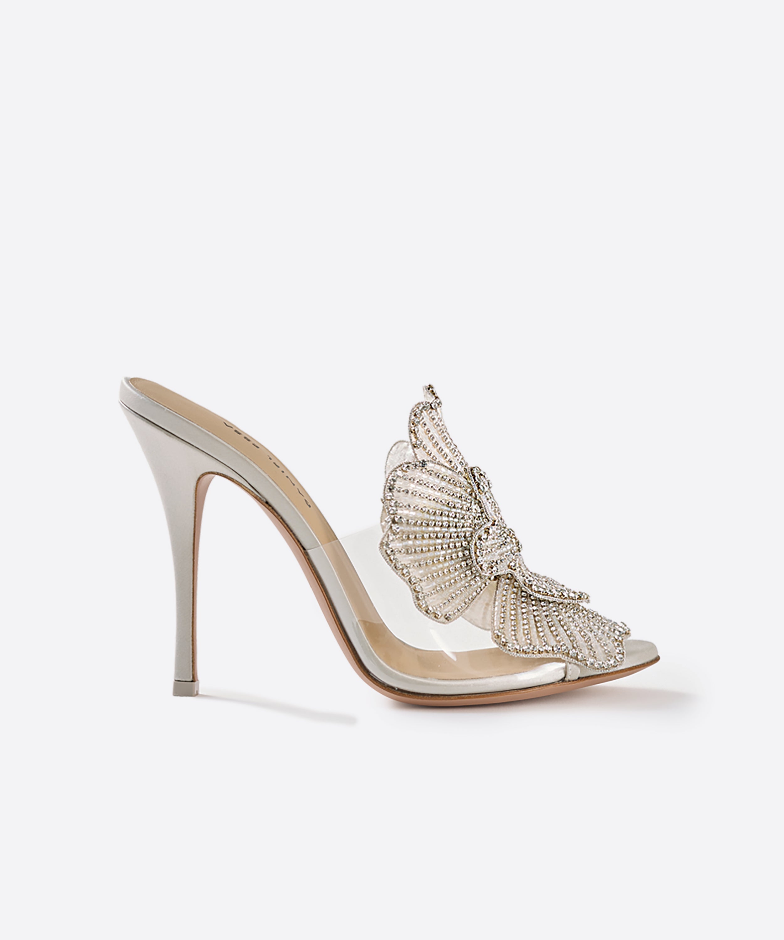 Bisous Flower Mules 105 - Silver