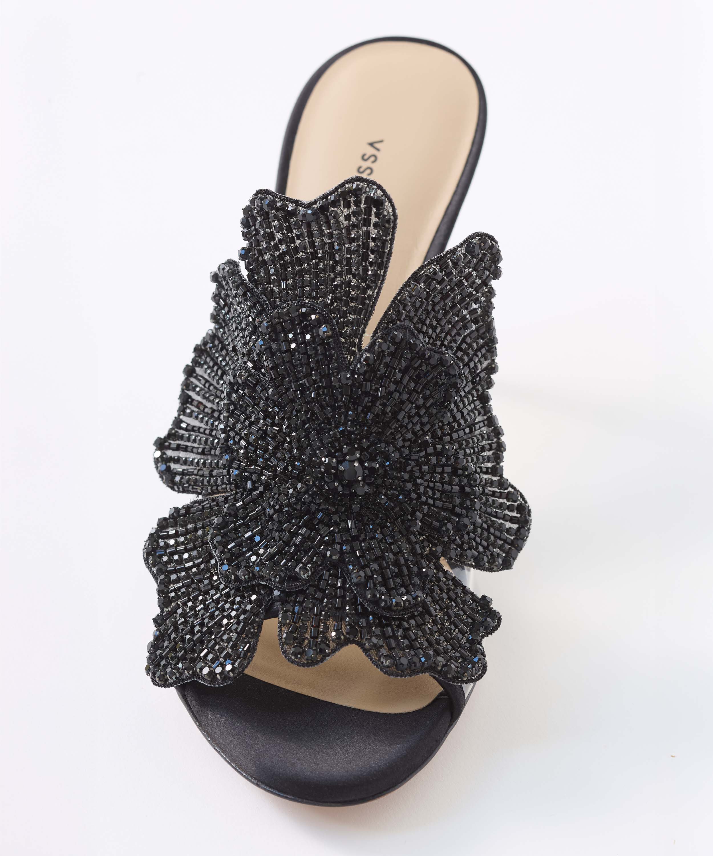 Bisous Flower Mules 80 - Black