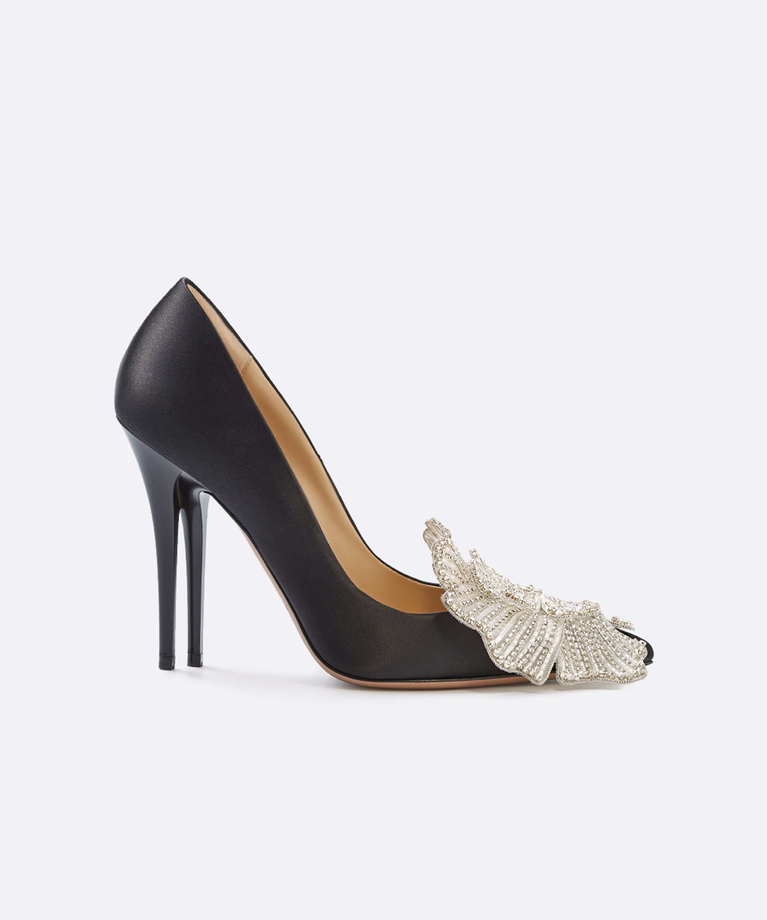 Escarpins Bonsoir 105 - Fleur Noir & Argent