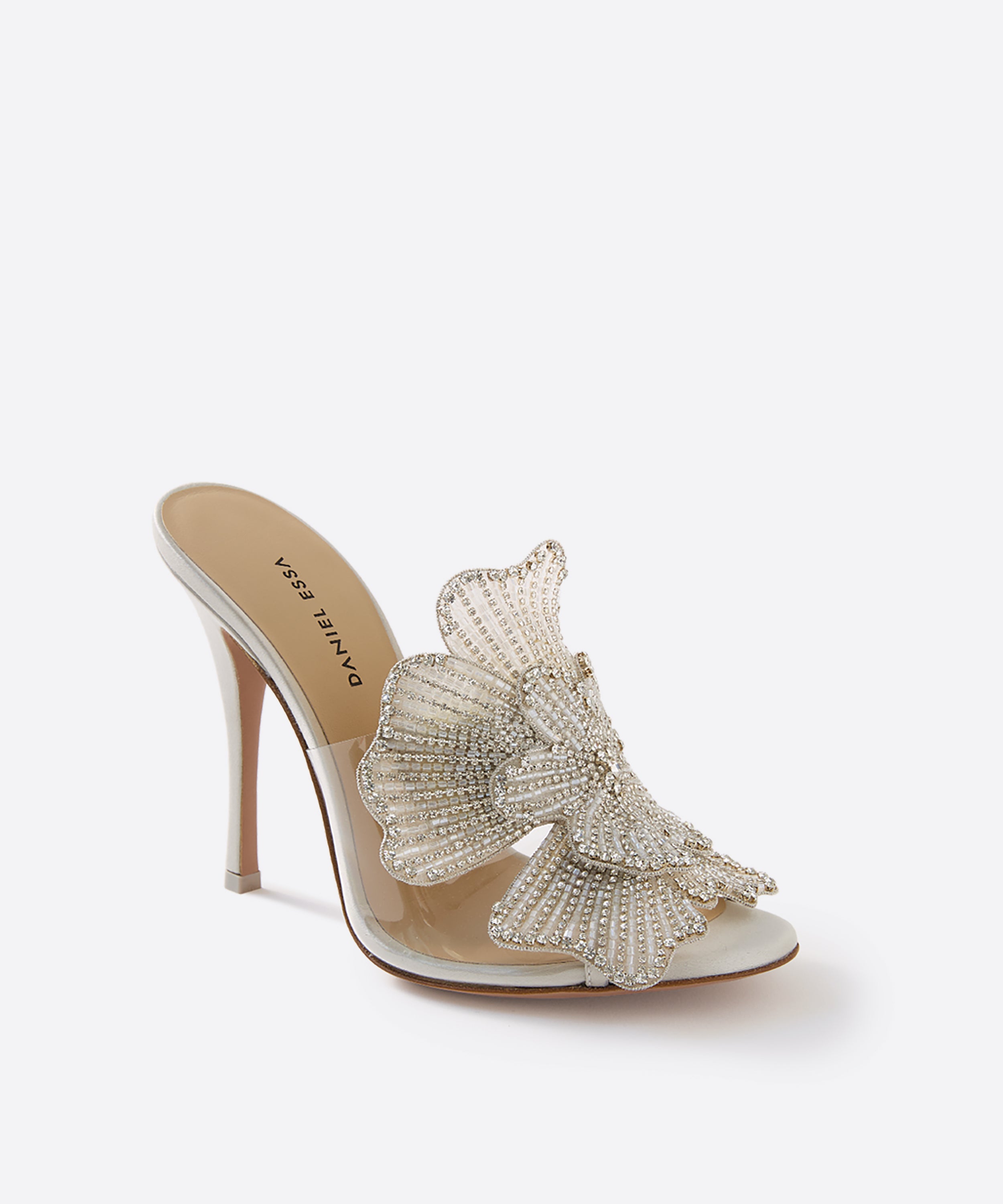 Bisous Flower Mules 105 - فضي
