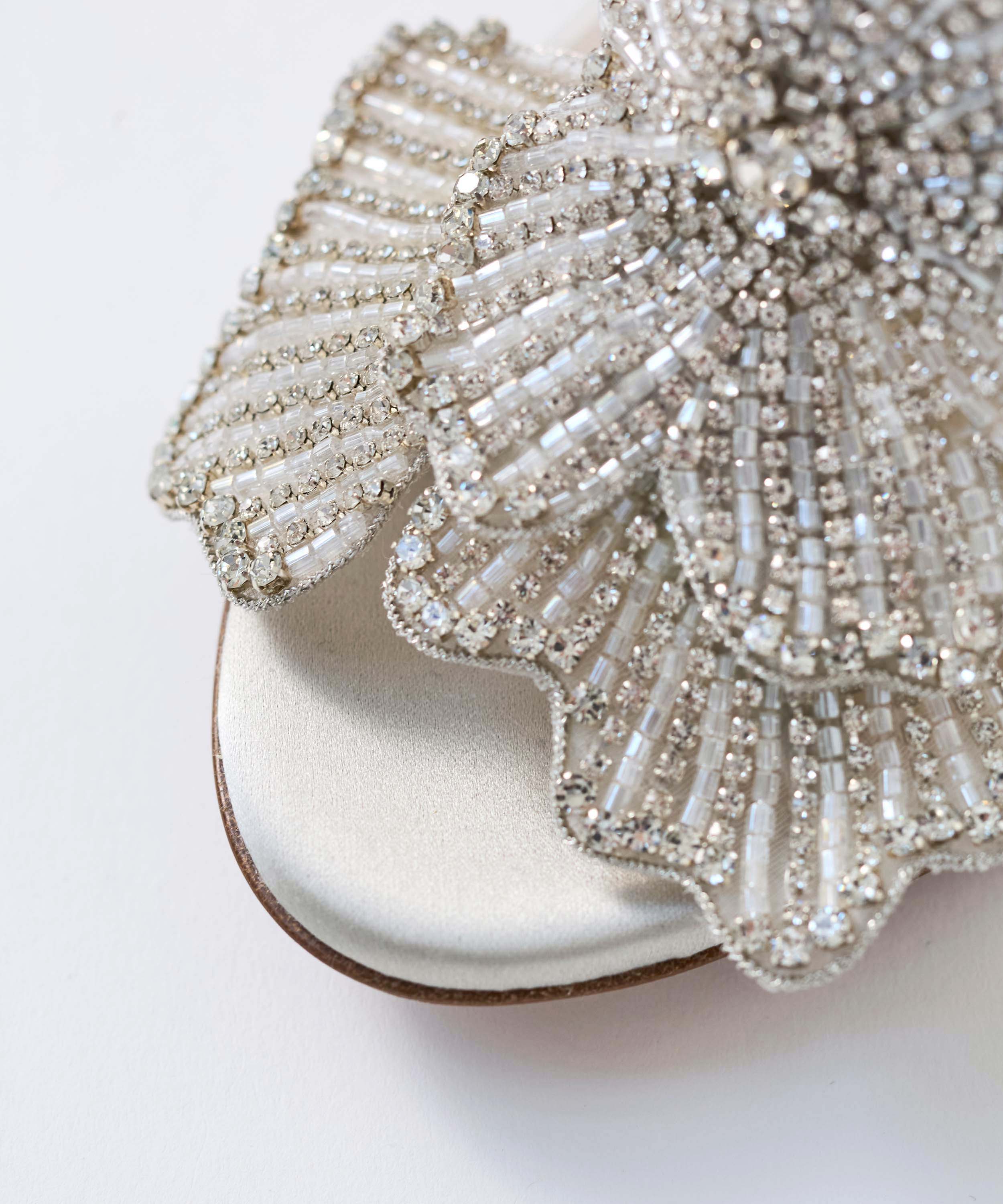 Bisous Flower Mules 105 - فضي