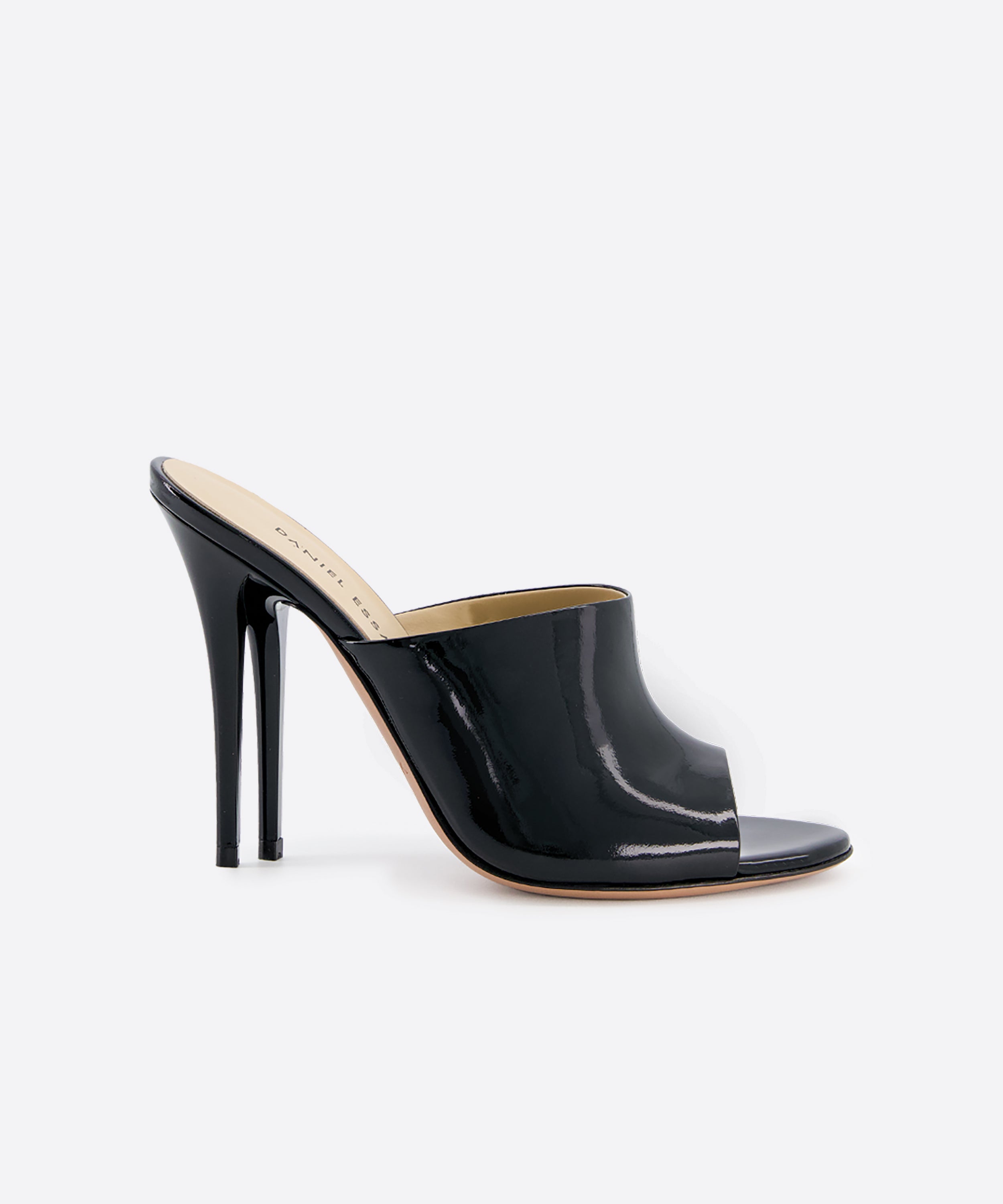 Bisous Mules 105 - Gloss Black